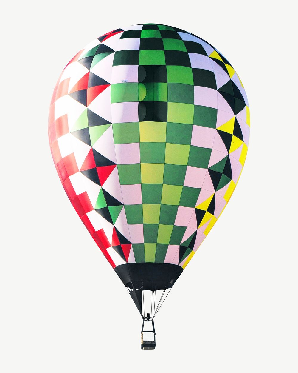 Touring air balloon collage element graphic psd