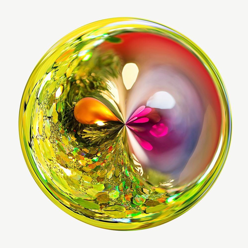 Shiny ball isolated graphic psd
