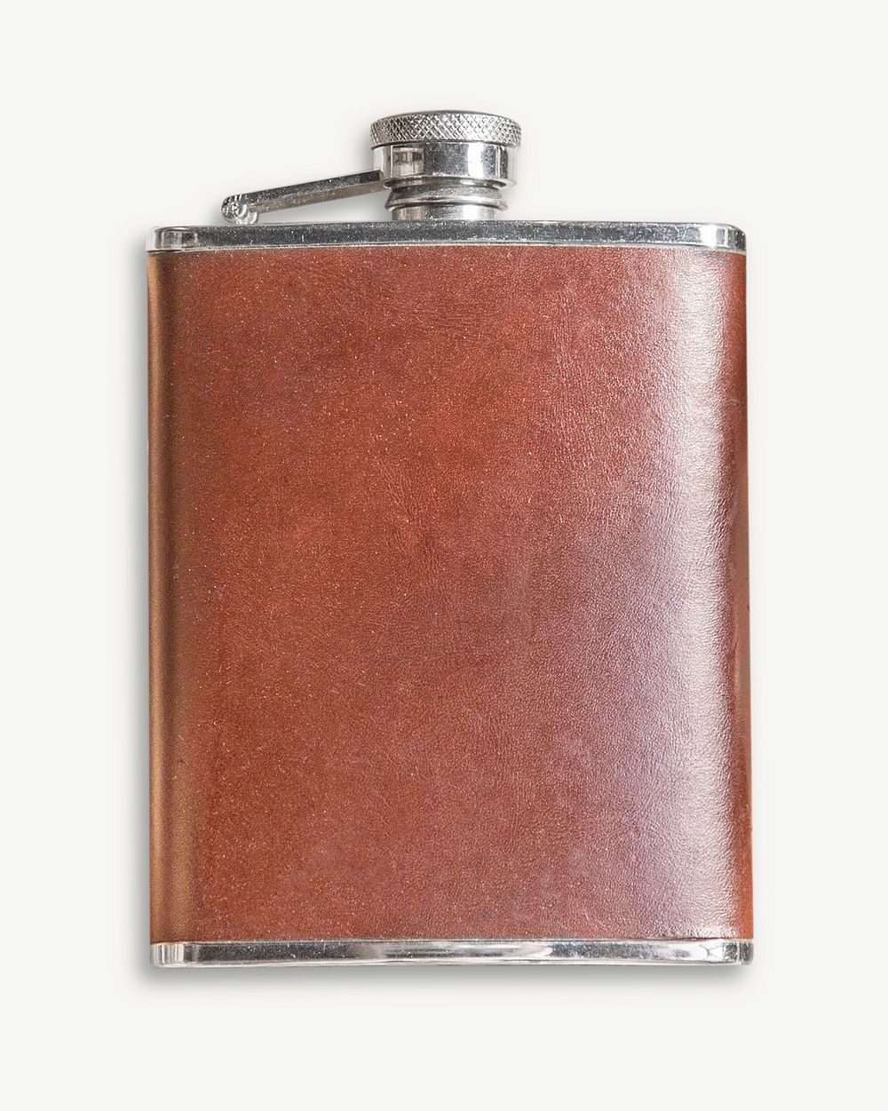 Leather flask isolated