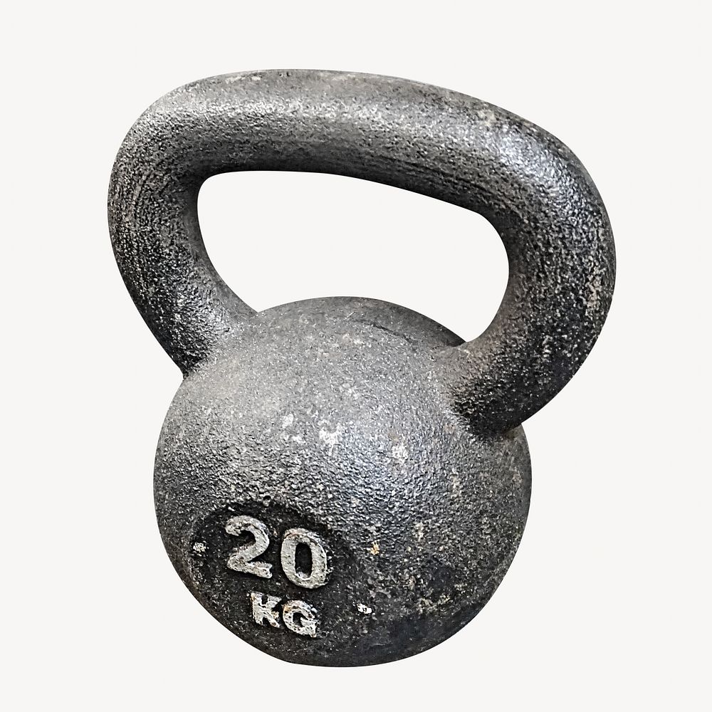 Gym weight kettlebell, isolated object