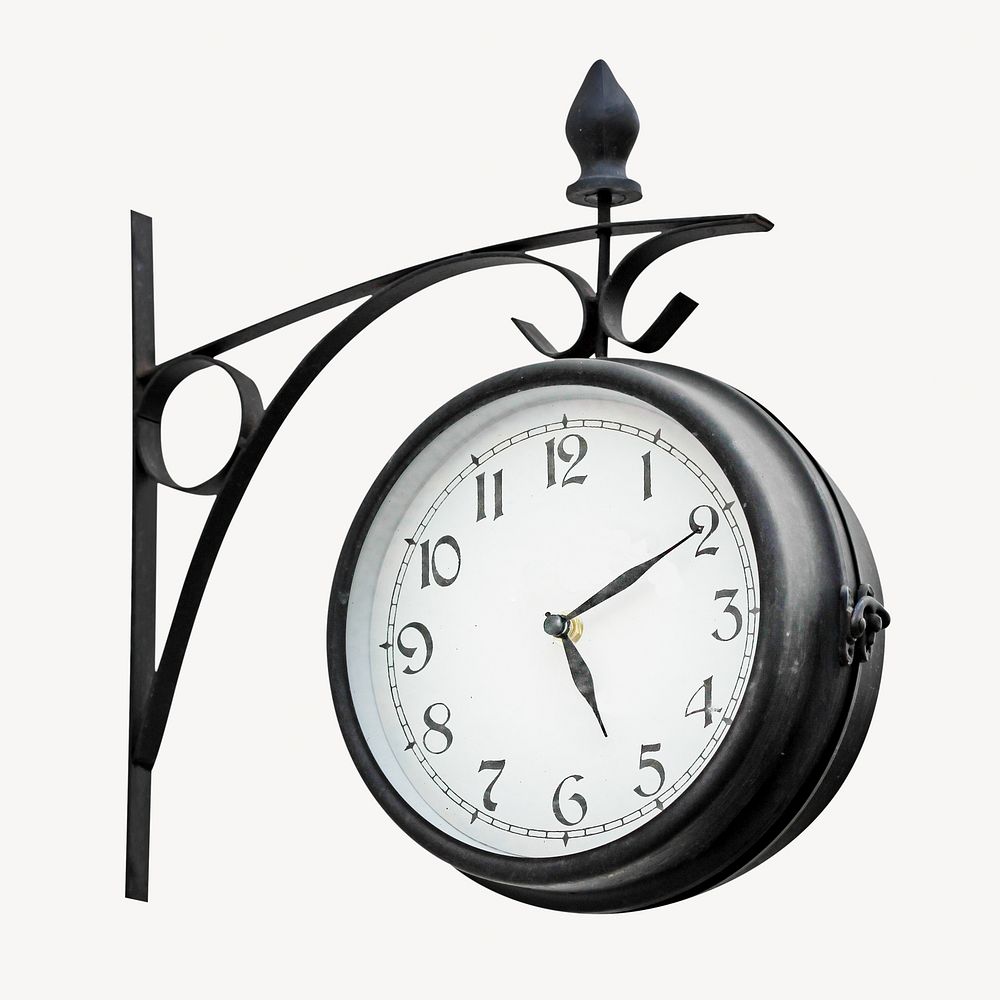 Clock, isolated object on white