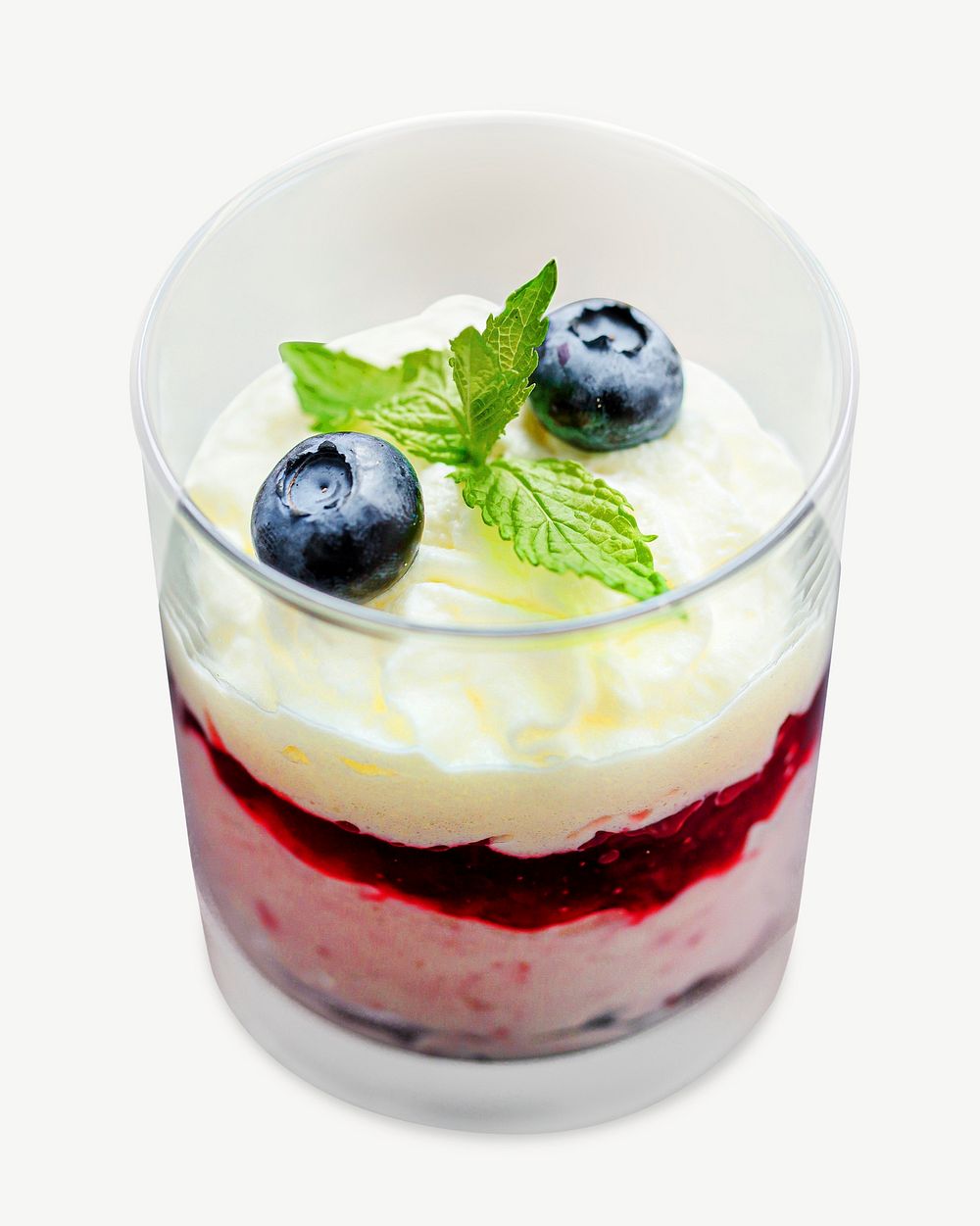 Blueberry mousse food element psd
