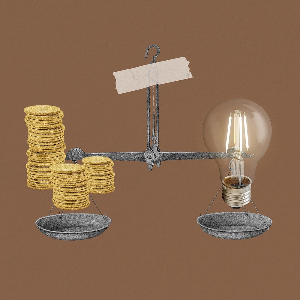 Finance & idea scale, business remix design