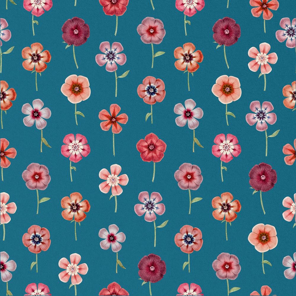Vintage floral pattern illustration by Pierre Joseph Redouté. Remixed by rawpixel.