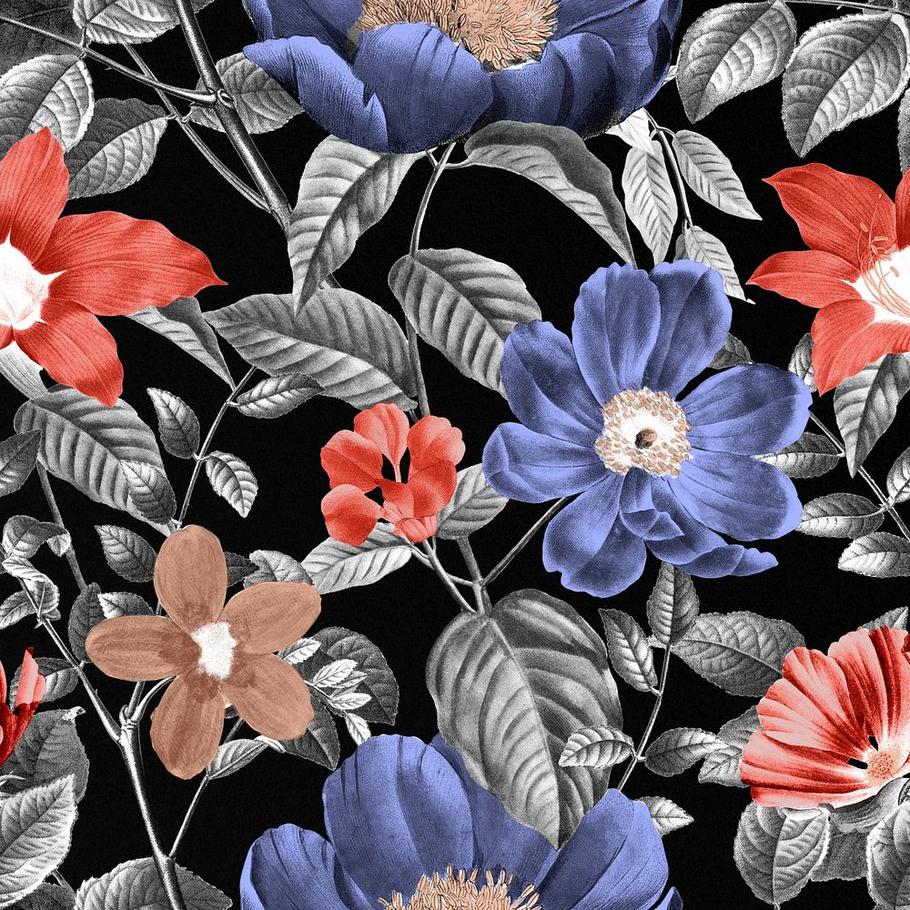 Aesthetic Flower Pattern Illustration By Pierre Premium Photo