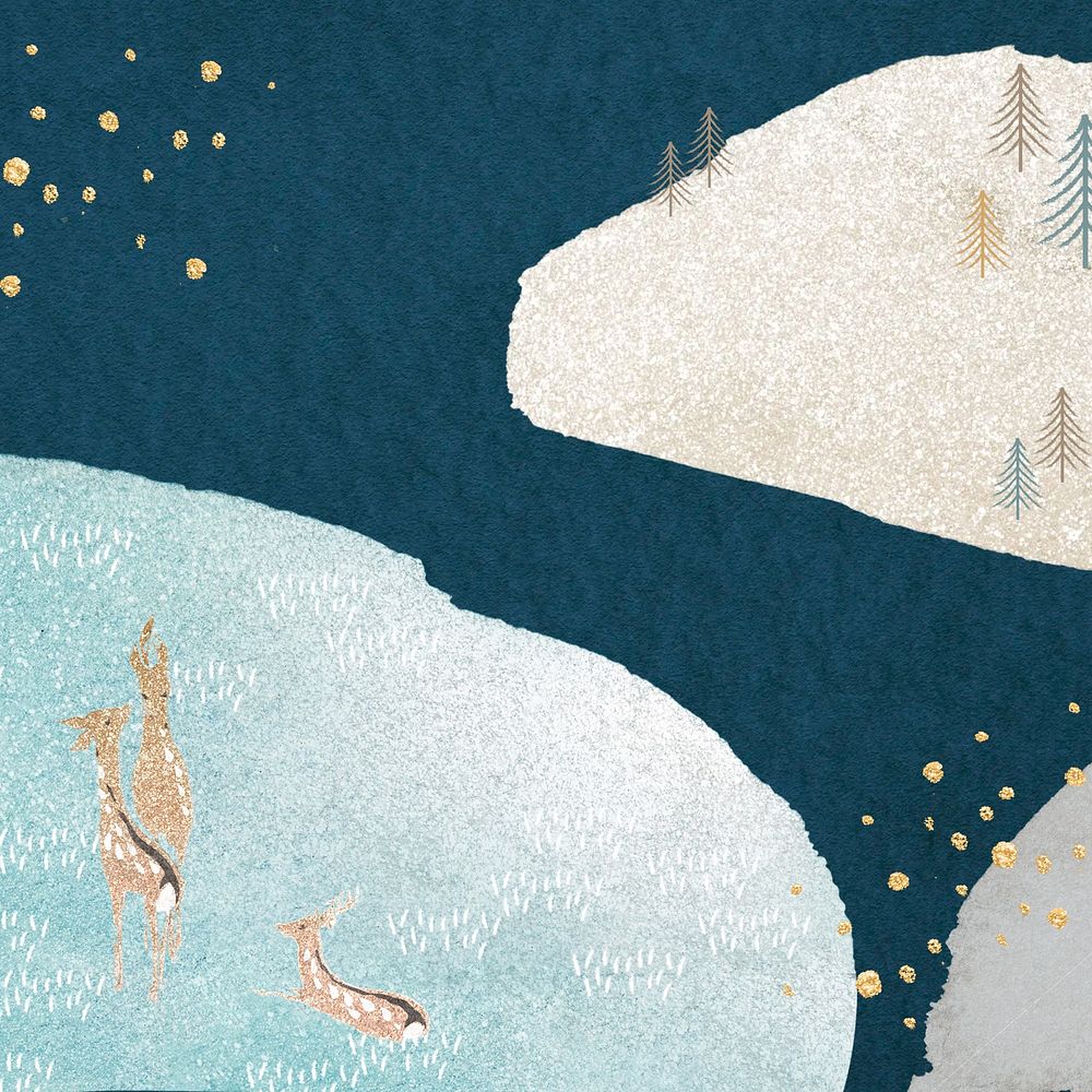 North pole reindeer illustration background