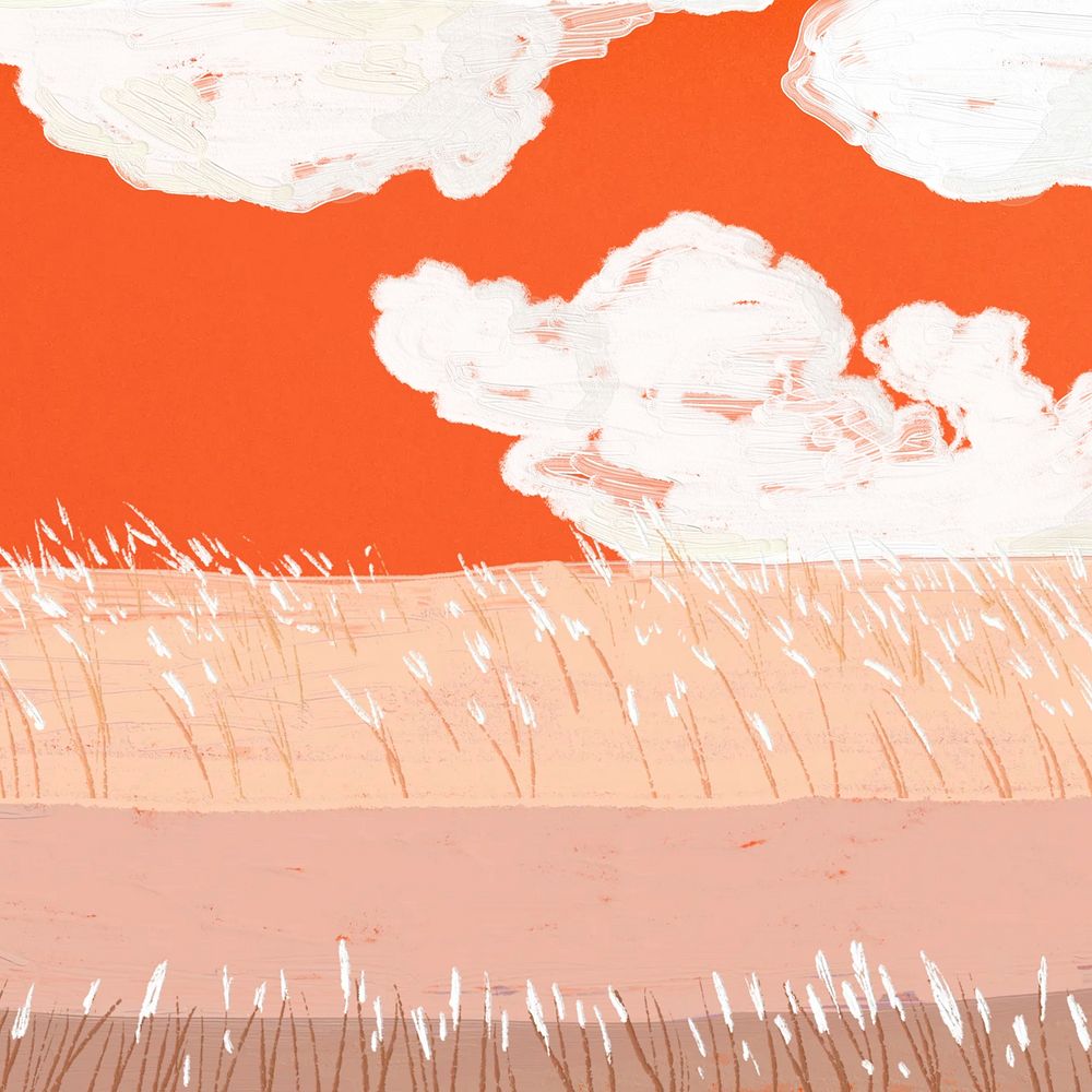 Orange & pink scene background, acrylic texture design
