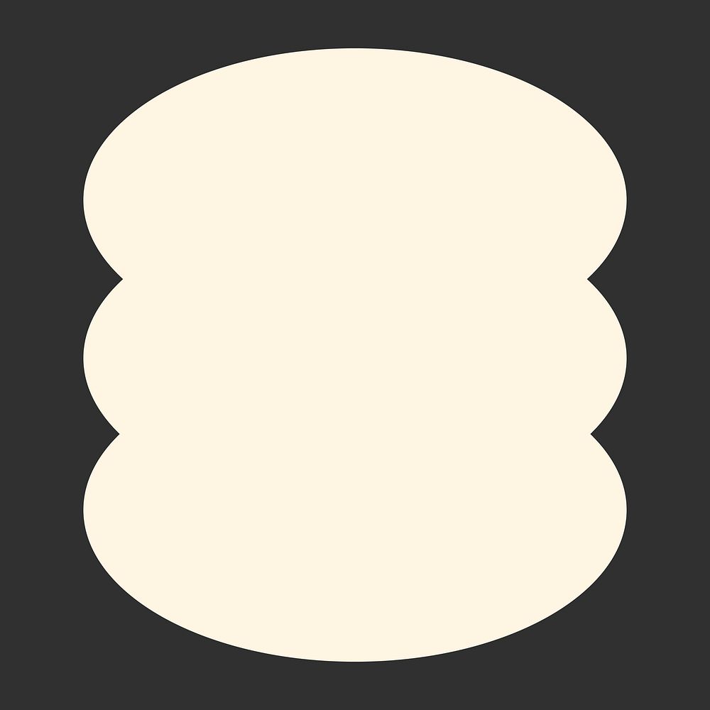Beige badge, overlapping circles design vector