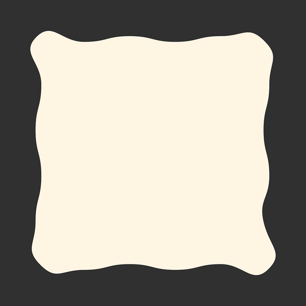 Beige square badge vector