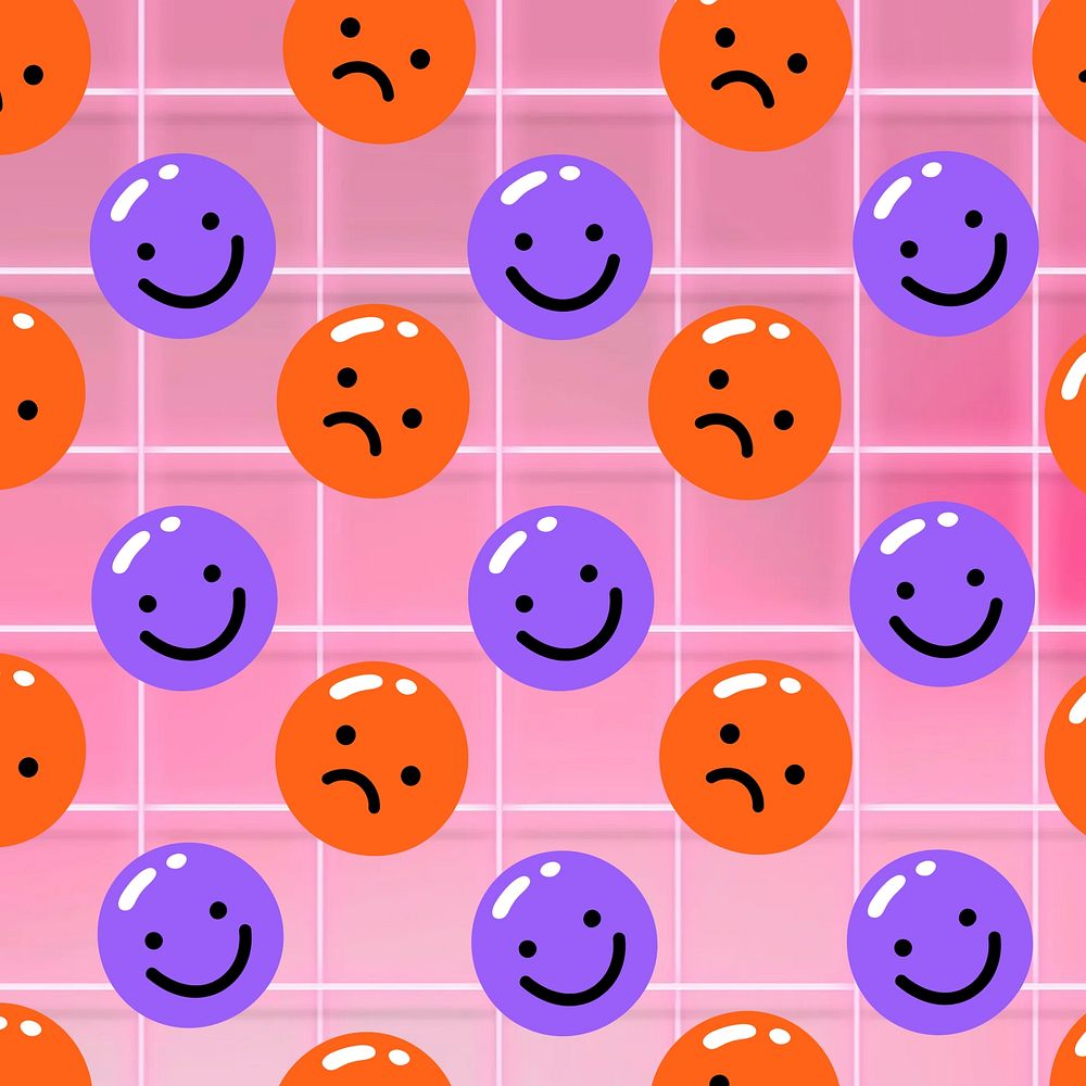 Happy & sad pattern background