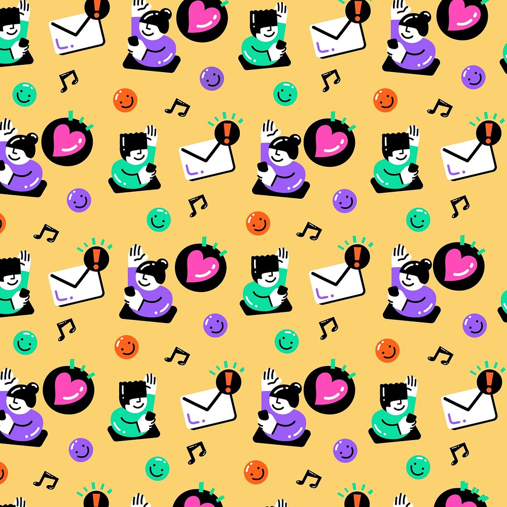 Funky digital lifestyle pattern background