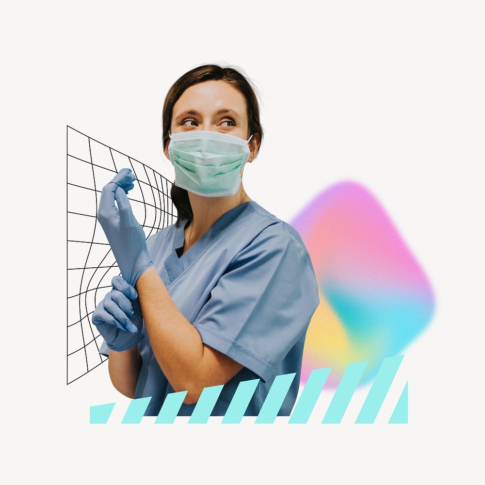 Woman doctor, creative healthcare image