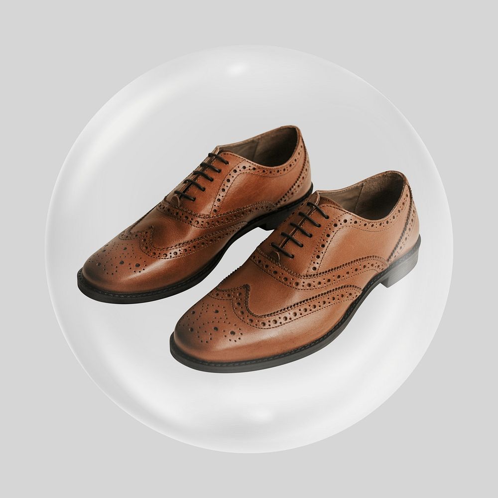 Leather derby shoes in bubble