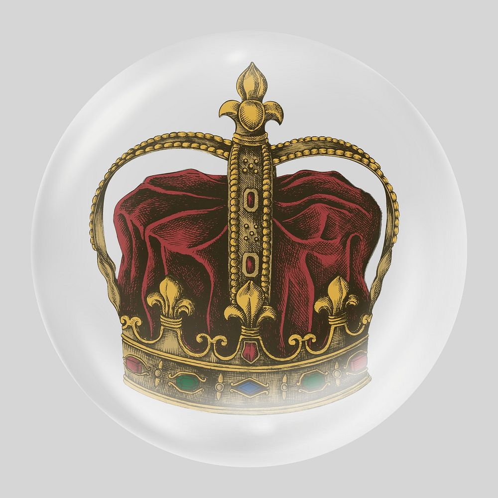 Royal crown in bubble