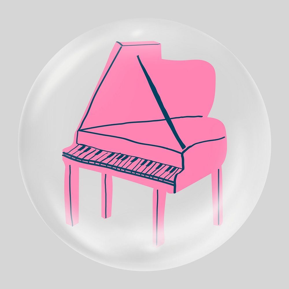 Piano illustration in bubble