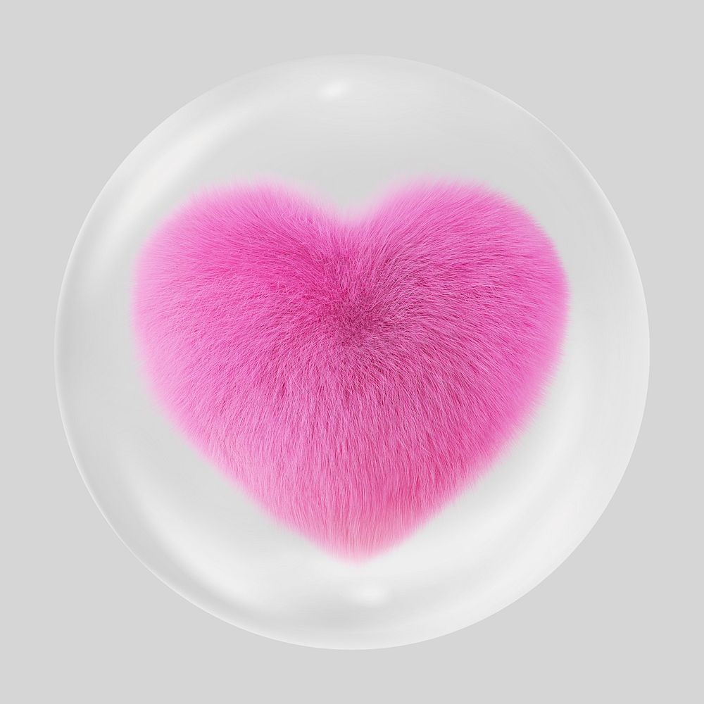 3d-fluffy-heart-clear-bubble-free-photo-rawpixel