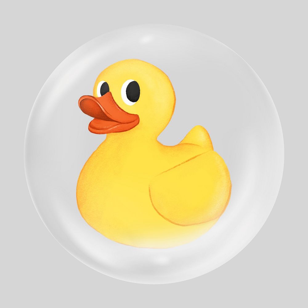 Rubber duck clear bubble element design