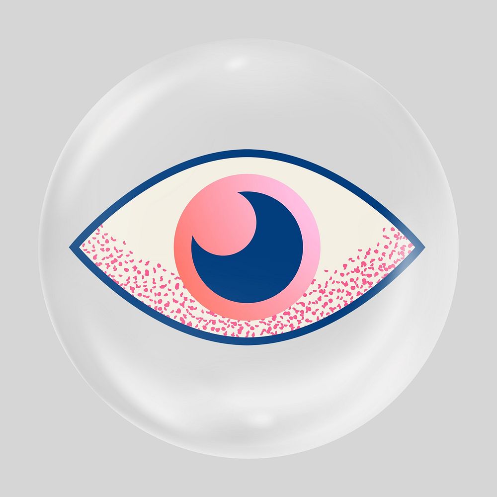 Aesthetic eye clear bubble element design