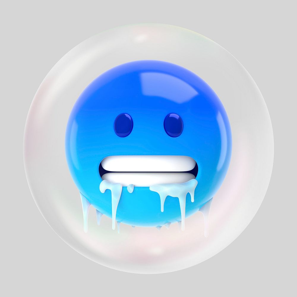 Freezing emoticon bubble effect collage | Free Photo - rawpixel