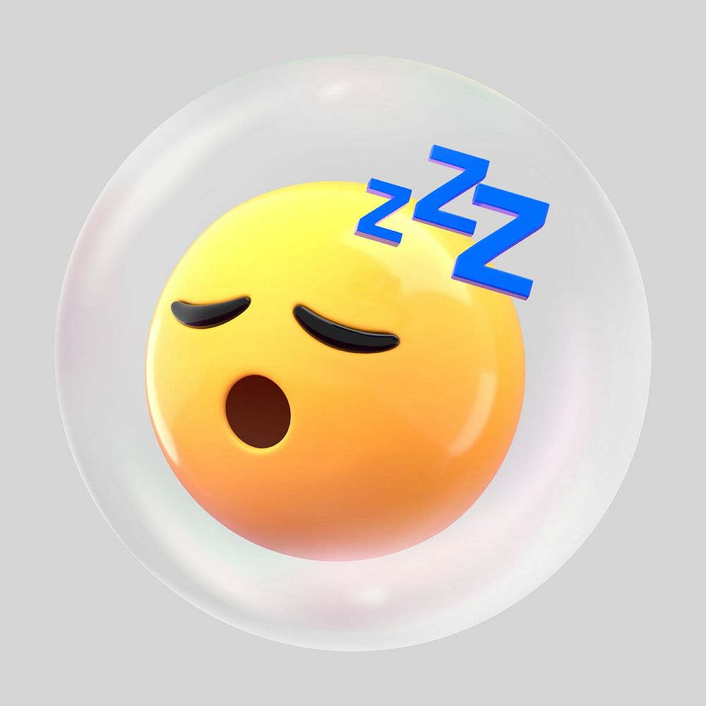 Sleeping emoticon bubble effect collage Free Photo rawpixel
