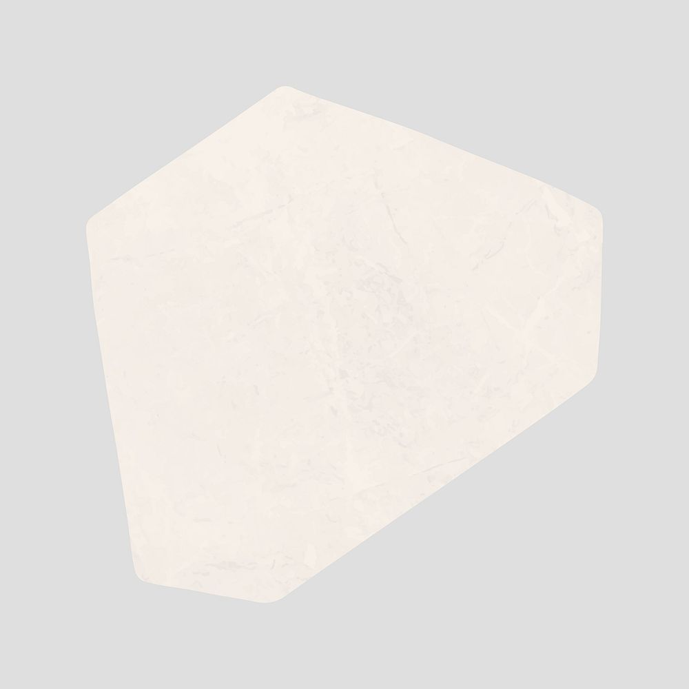 Memphis textured beige hexagonal, collage element vector