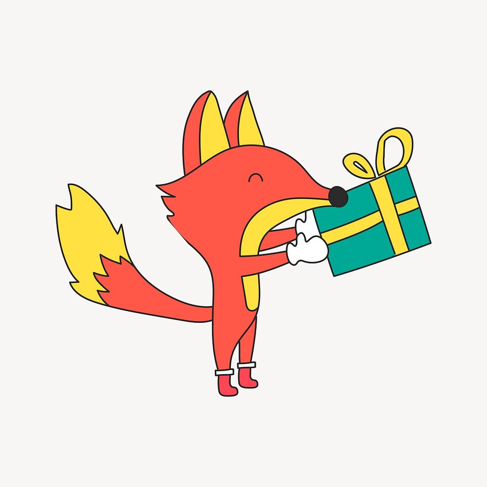 Christmas present exchange illustration vector