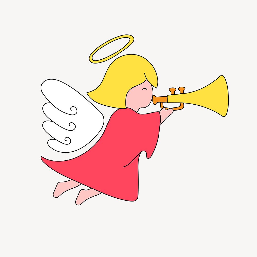 Music angel illustration vector