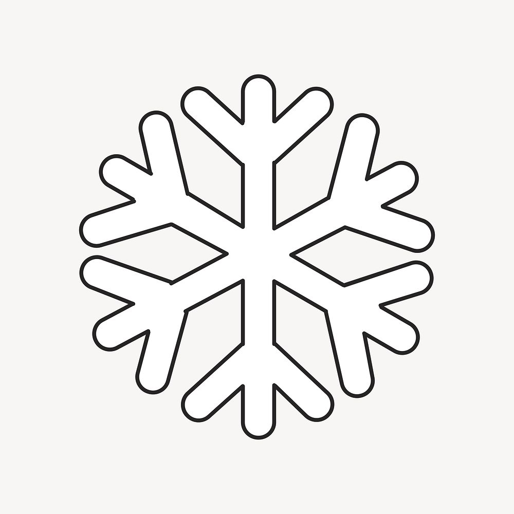 White snowflake illustration vector