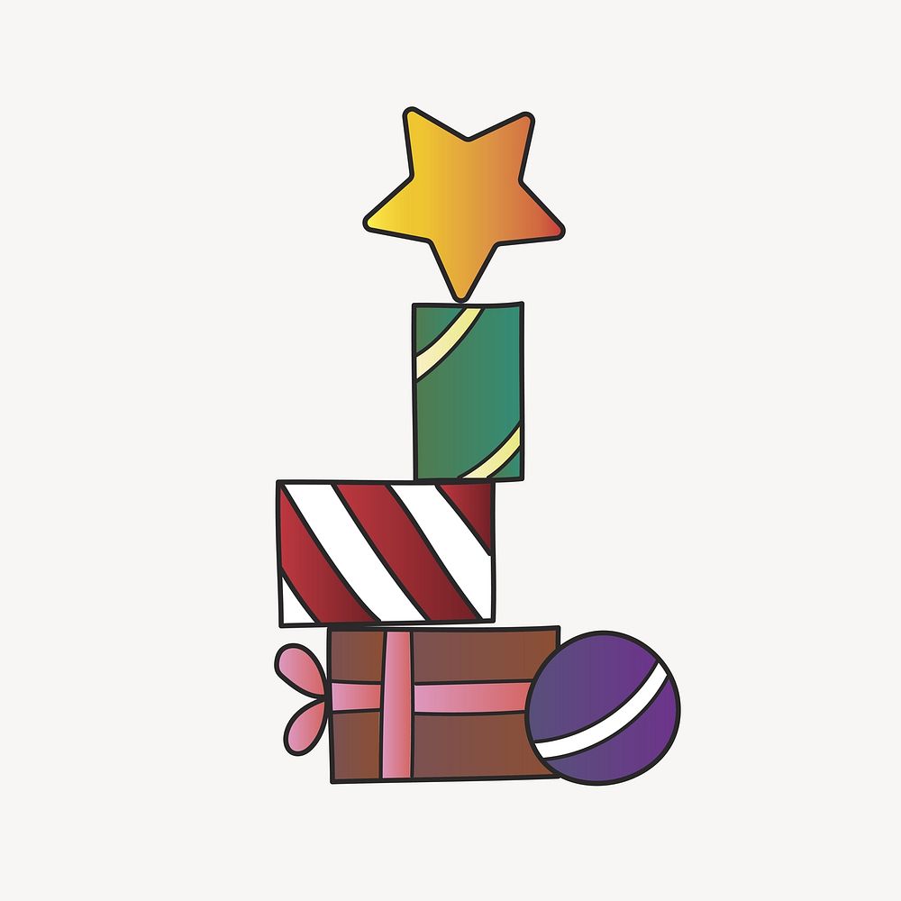 Christmas presents illustration vector