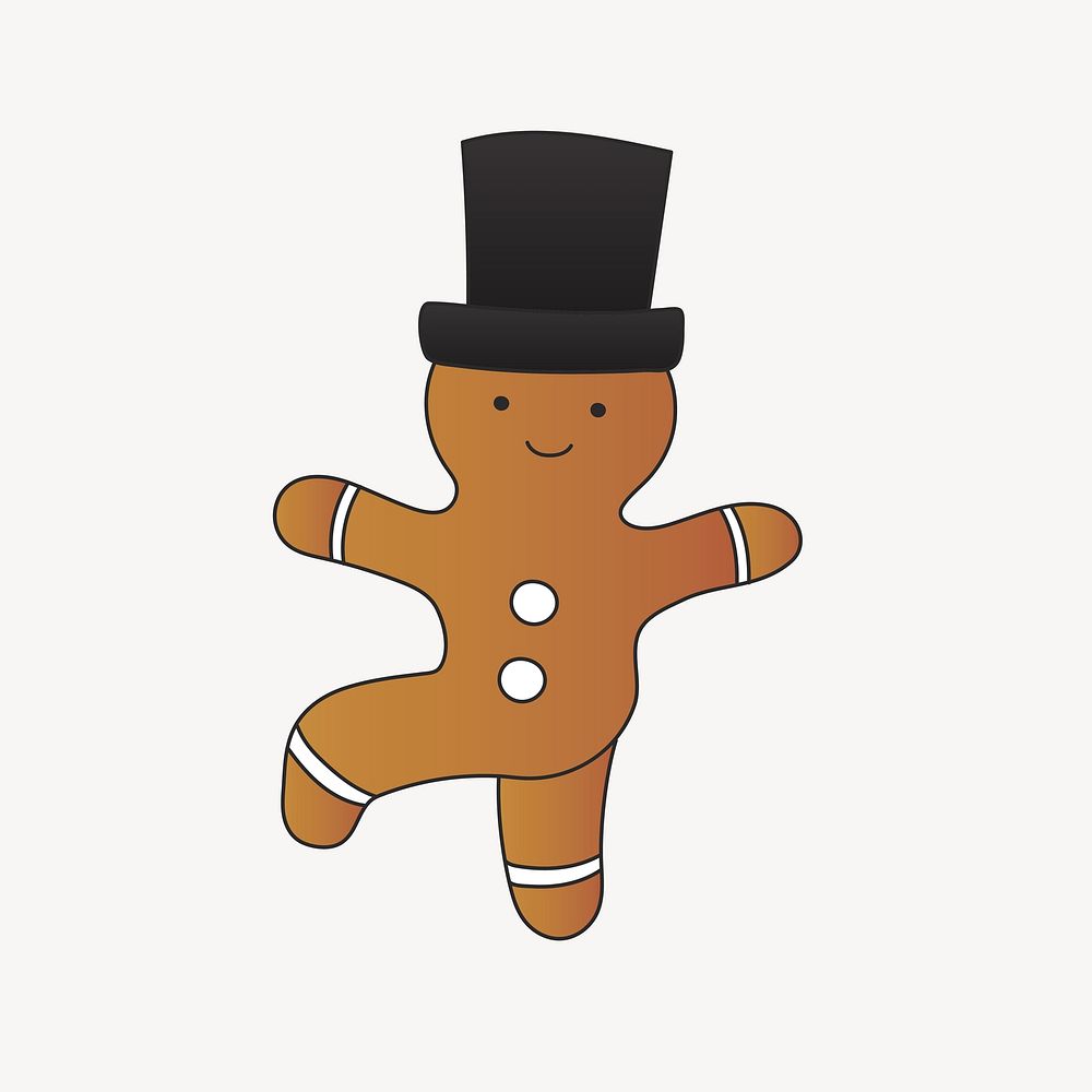 Dancing gingerbread illustration vector