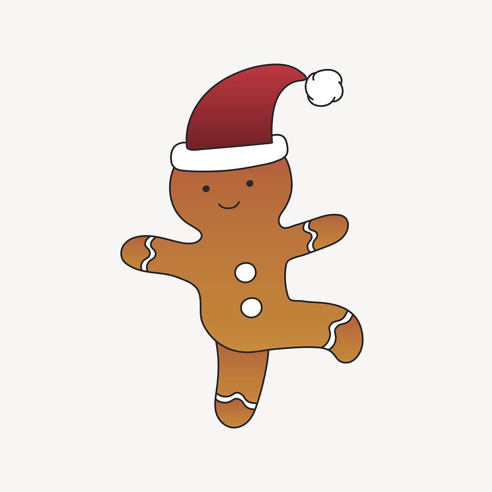 Dancing gingerbread illustration vector