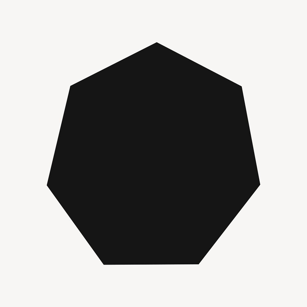 Black geometric shape vector
