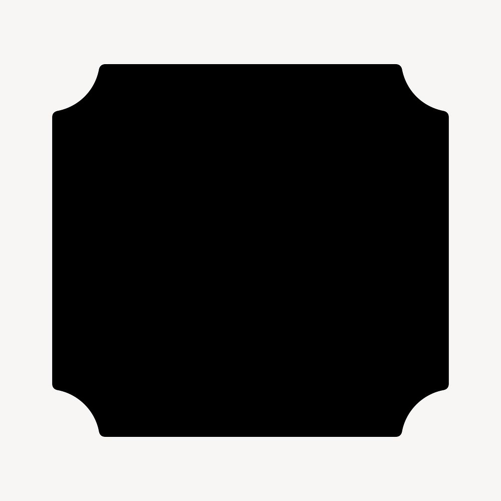 Black geometric shape vector