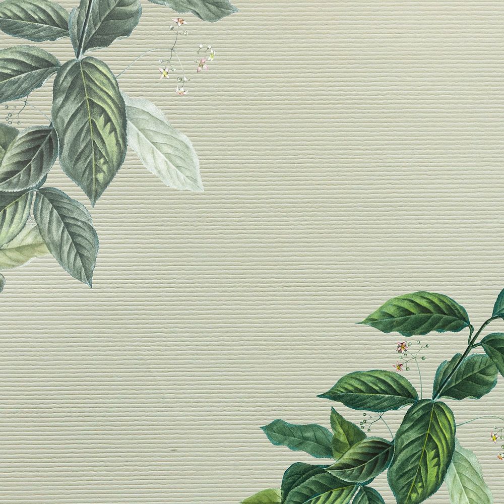 Leaf border green textured background