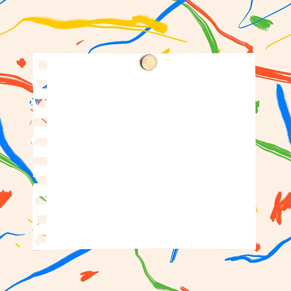 Colorful frame background, note paper