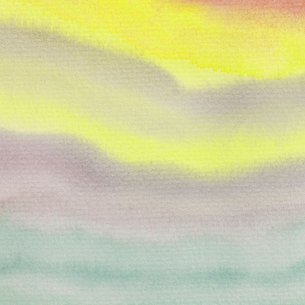 Yellow gradient paper background, watercolor texted design