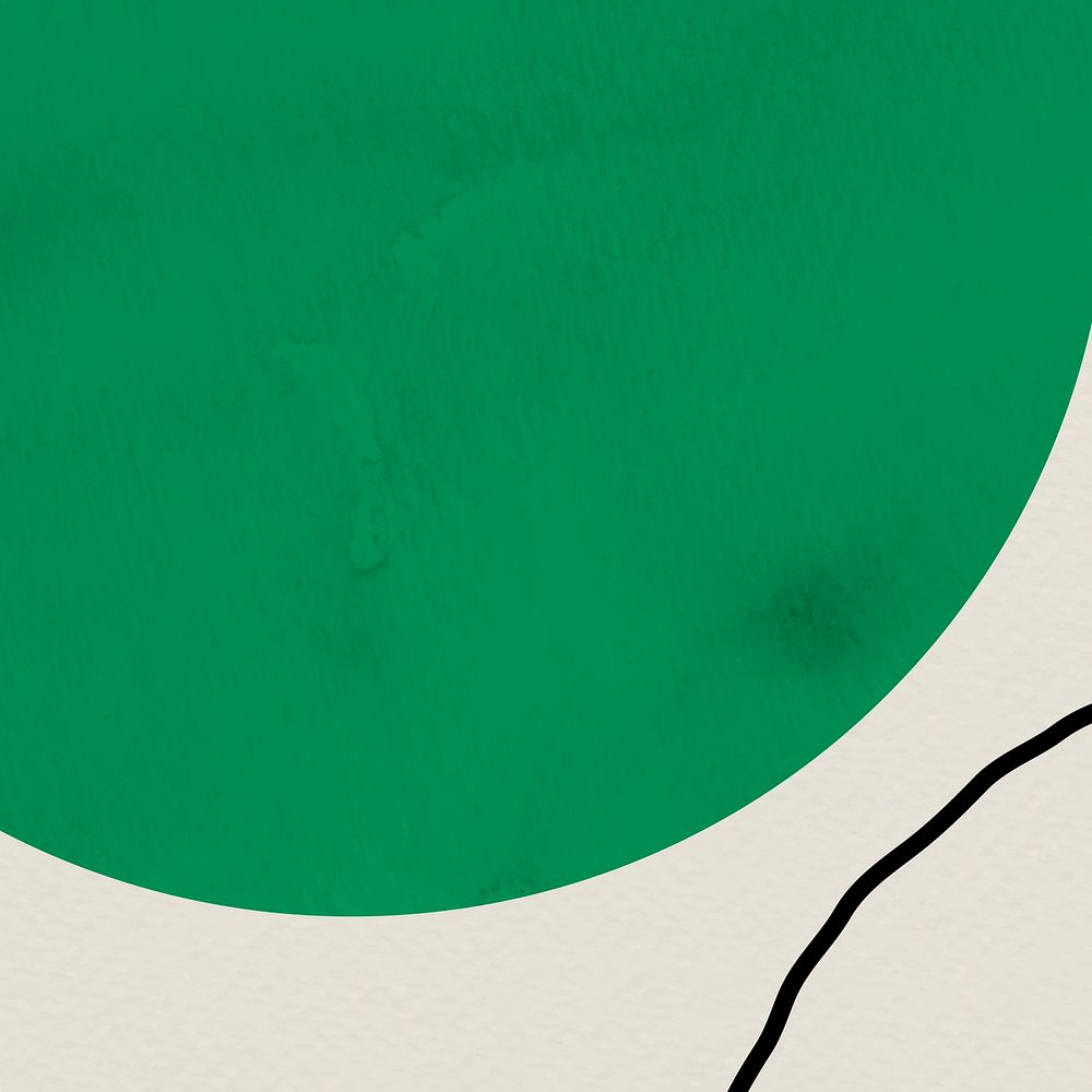 Green circle background, minimal line border