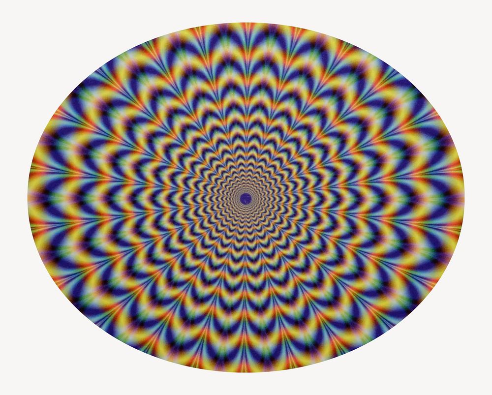 Optical illusion, oval shape design