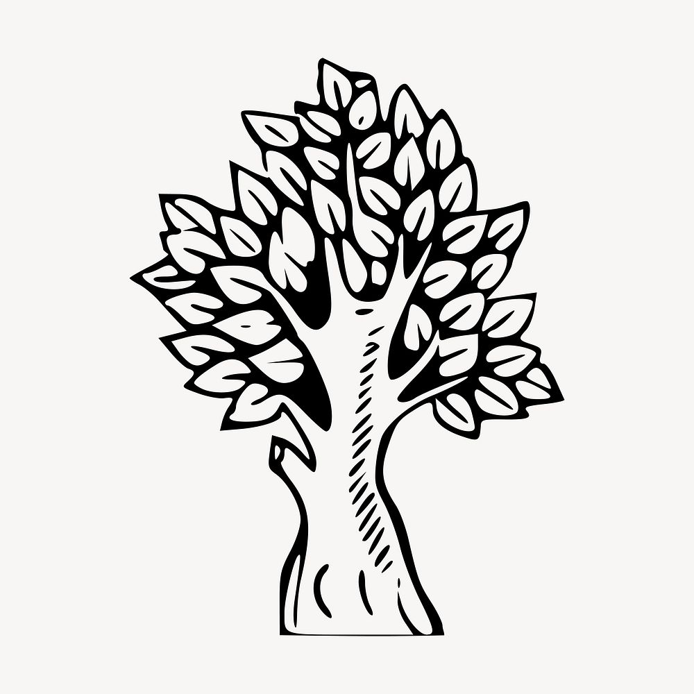 Tree clip art vector. Free public domain CC0 image.