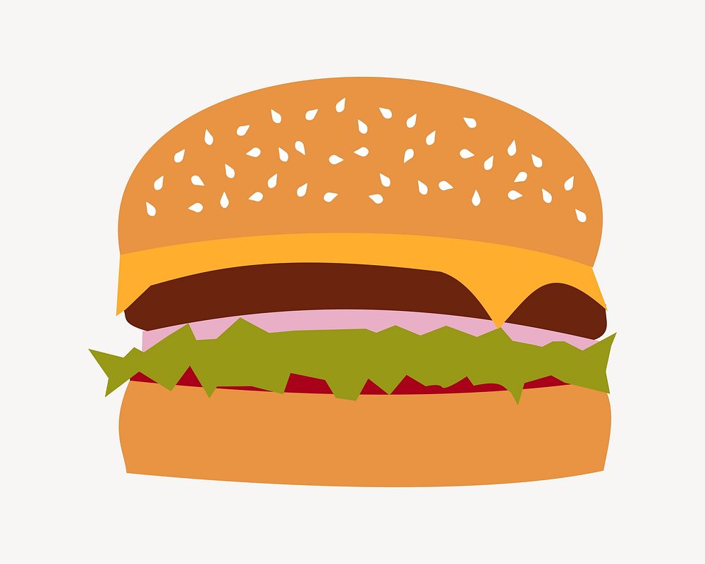 Hamburger clipart vector. Free public domain CC0 image.