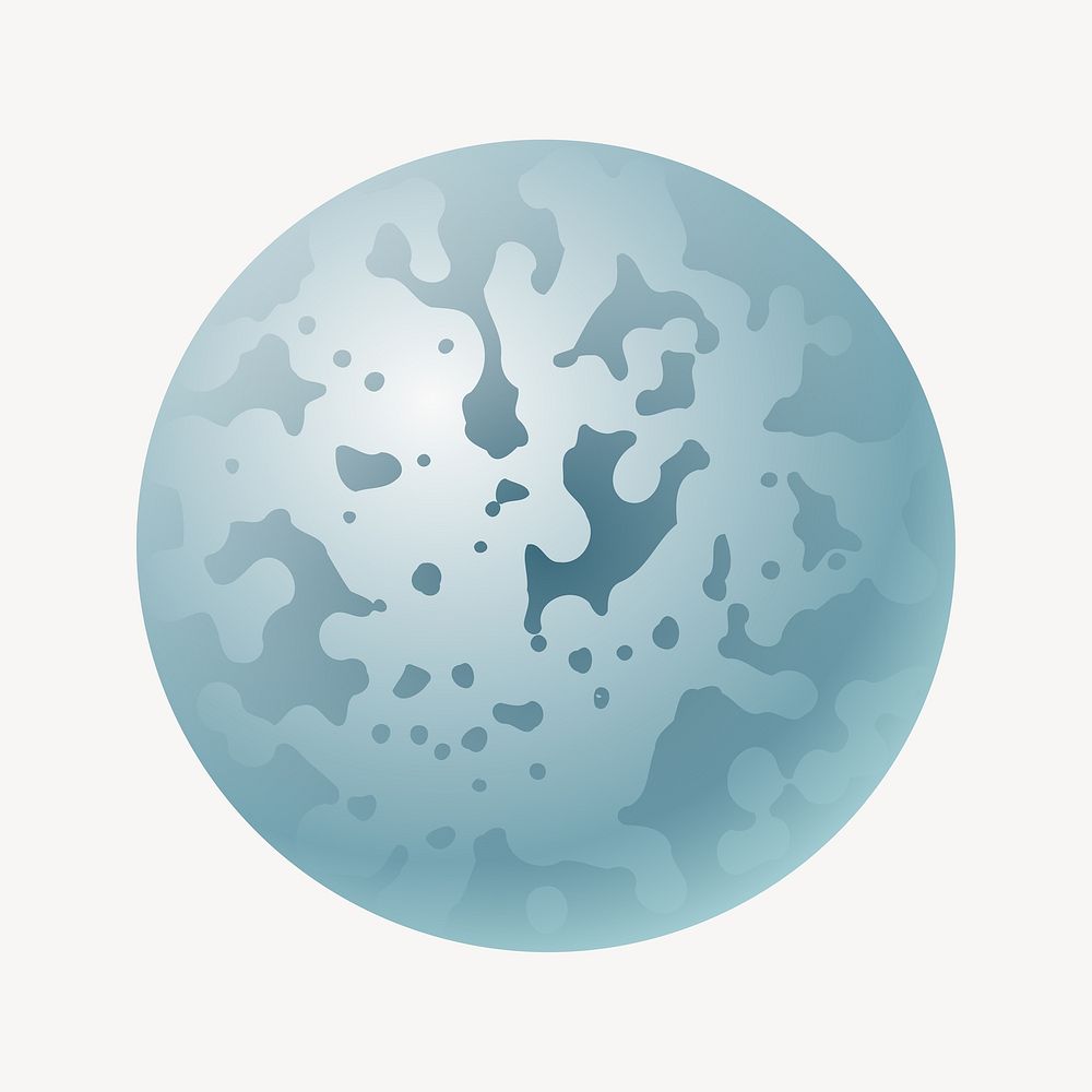 Blue planet clipart, illustration vector. Free public domain CC0 image.