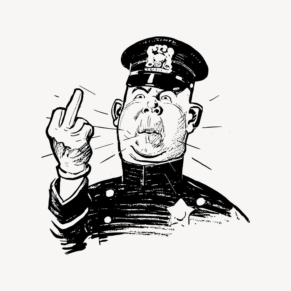 Police officer  clip art vector. Free public domain CC0 image.