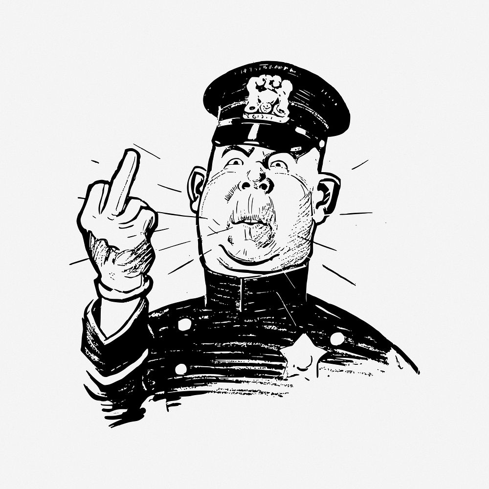 Police officer clip art. Free public domain CC0 image.