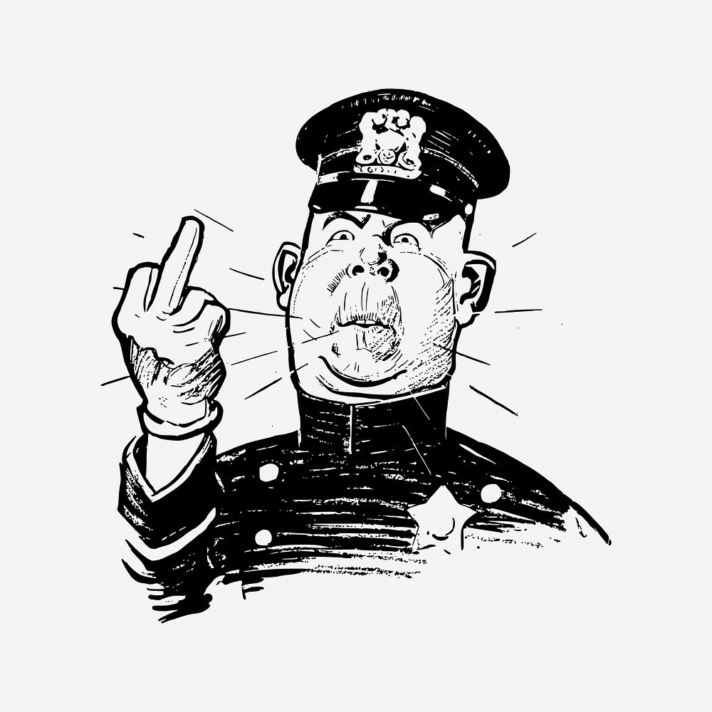 Police officer  clip art psd. Free public domain CC0 image.