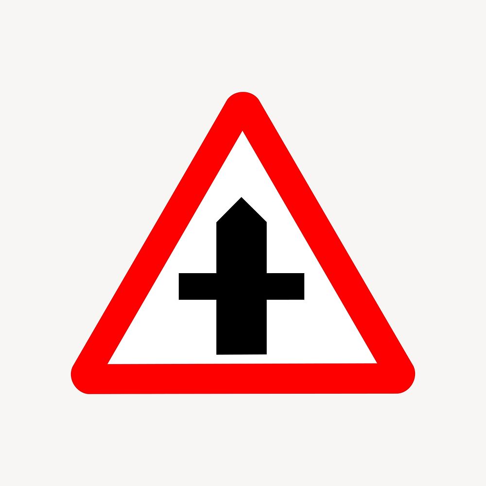 Crossroads ahead clip art. Free public domain CC0 image.