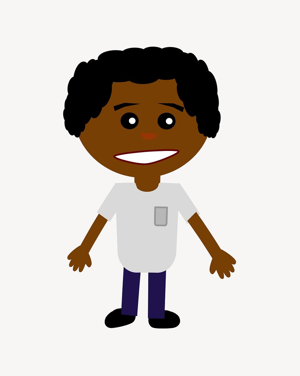 Black boy clip art vector. Free public domain CC0 image.