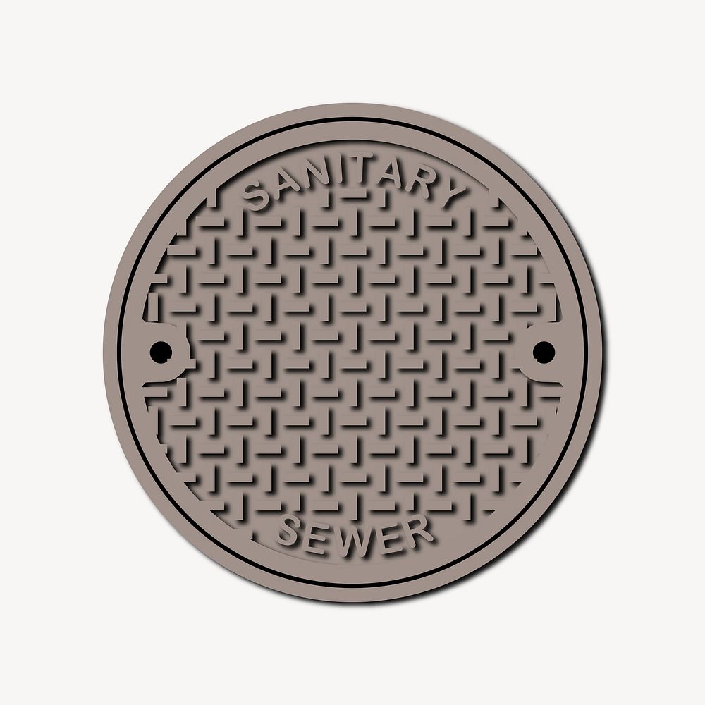 Manhole cover clip  art. Free public domain CC0 image. 