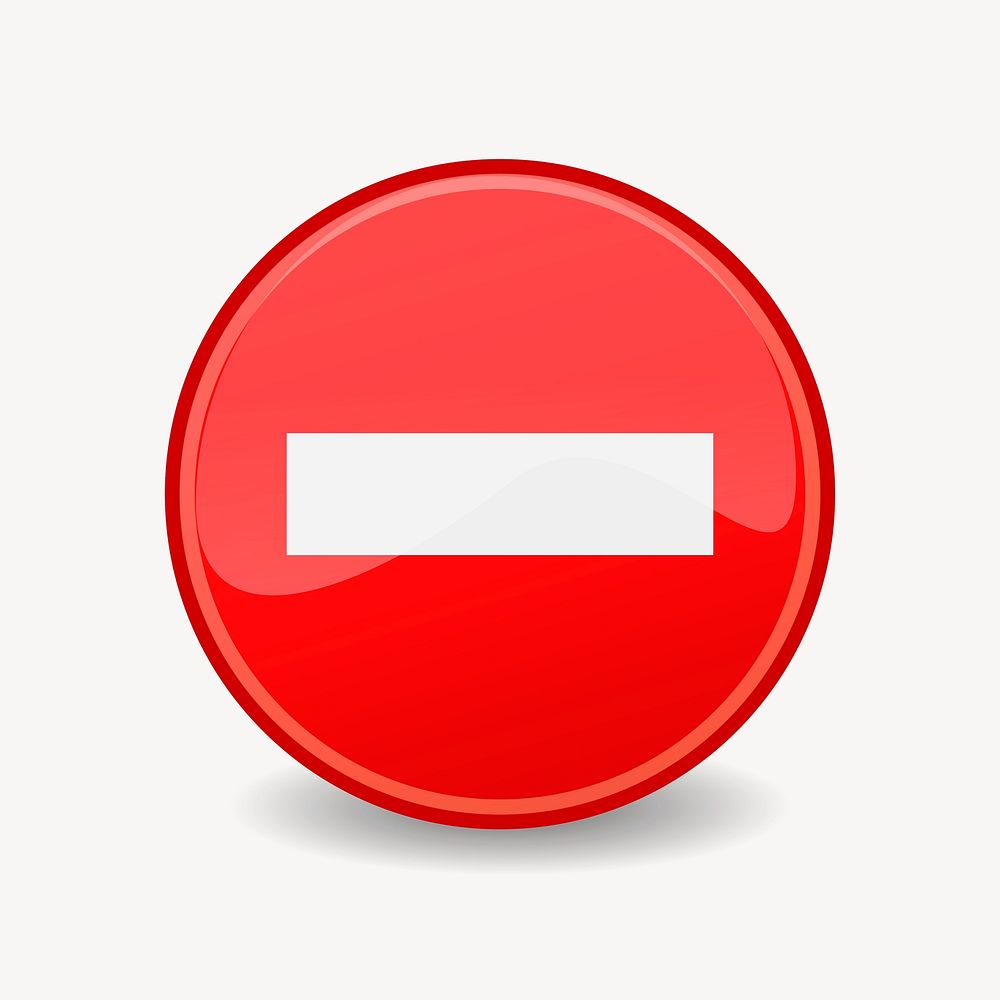 Warning red button clipart vector. Free public domain CC0 image.
