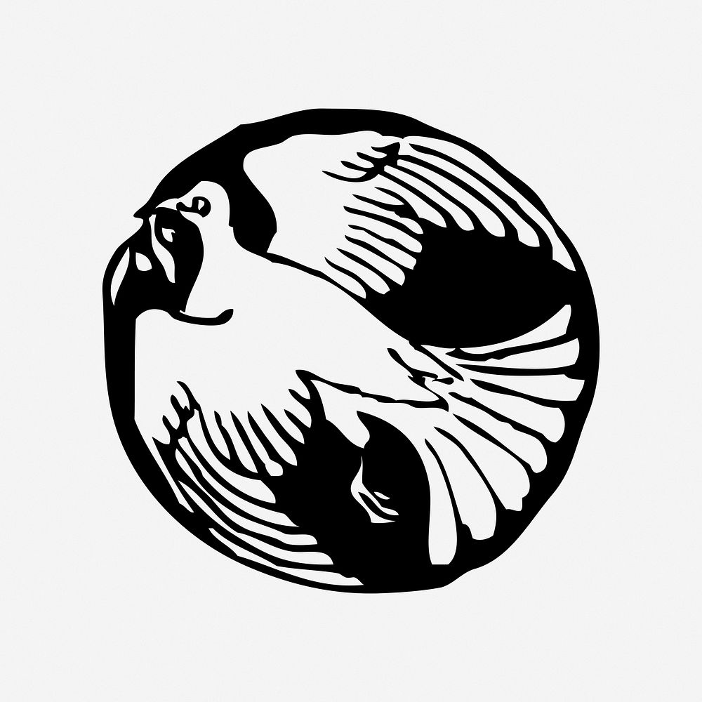 Peace dove clipart vector. Free public domain CC0 image.