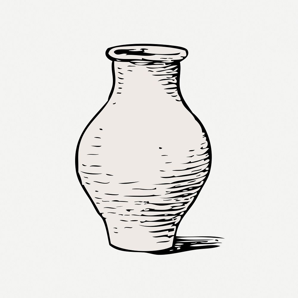 Vase illustration psd. Free public domain CC0 image.